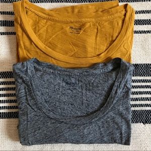 Set of 2 Madewell muscle tees in lightweight slub